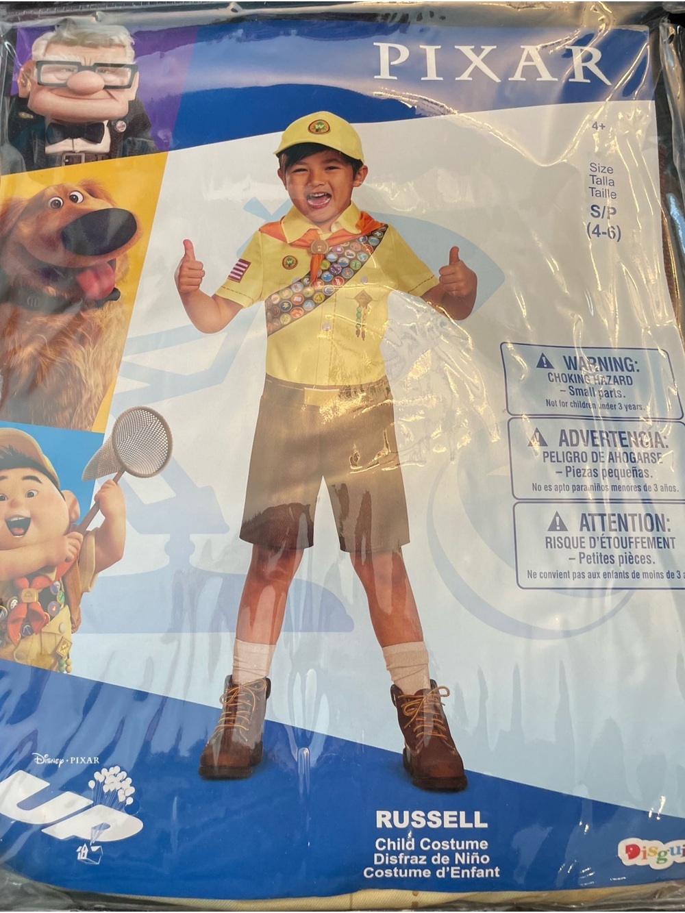 Pixar Russell Kids Halloween Costume - Yellow Explorer Outfit